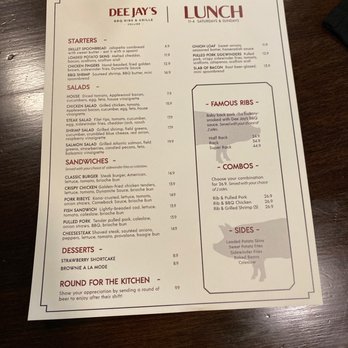 Dee Jay's BBQ Ribs & Grille - Collier - Lunch Menu - Barbeque Near Me - Bridgeville, Pennsylvania