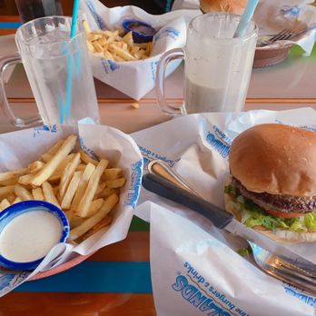 Islands Restaurant - This is the bluenami burger that I always get! Delicious ‍ - Burgers Near Me - Long Beach, California
