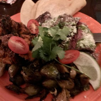 Perro Salado - carne asada with sweet potatoes and brussel sprouts - Tacos Near Me - Newport, Rhode Island Perro Salado - carne asada with sweet potatoes and brussel sprouts - Tacos Near Me - Newport, Rhode Island