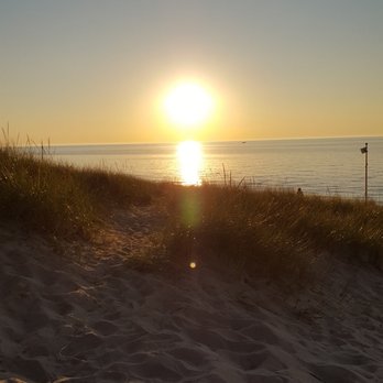 Packard Park - sunset, looking a bit south - Beaches Near Me - South Haven, Michigan