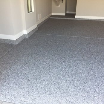 Garage Floor Coating - Bagari Stone Effects Mica Media "Stone Ridge". Day three, finished garage floor. - Flooring Near Me - Phoenix, Arizona