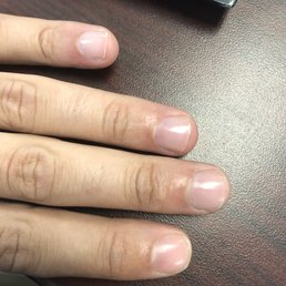 This is my other hand after receiving my manicure.