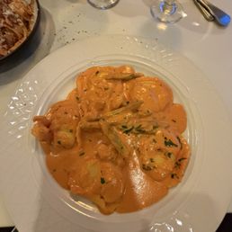 According to the waiter, this was homemade lobster ravioli with shrimp , it was terrible
