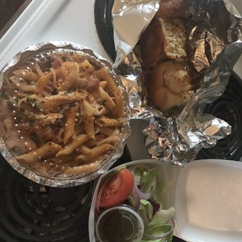 Zuccarelli - Lunch special: Penne alla' Vodka. Comes with salad and garlic rolls.  $9.95 - Pizza Near Me - Pompano Beach, Florida