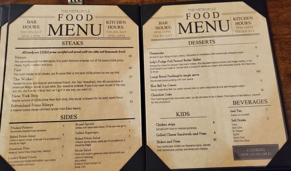 Menu photo 7 The Metropole Saloon and Restaurant Shamrock, TX Menu photo 7 The Metropole Saloon and Restaurant Shamrock, TX