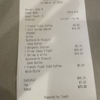 Ruby Sunshine Columbia - Receipt - Breakfast & Brunch Near Me - Columbia, South Carolina Ruby Sunshine Columbia - Receipt - Breakfast & Brunch Near Me - Columbia, South Carolina