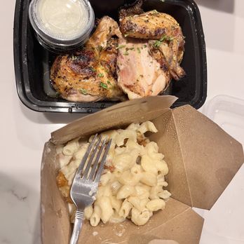 Kid Cashew - Max and Mac and 5-Cheese Gratin half Rotisserie Chicken - Mediterranean Near Me - Charlotte, North Carolina