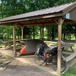 Husky Haven Campground & Guesthouse - They have a few pavilions in addition to tent sites.