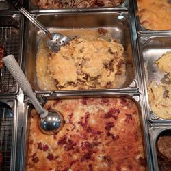 The Depot - Many breakfast options to choose from everyday such as Bacon, Sausage, Eggs, Cheesy Eggs Plus, Tatortot Casserole, French Toast, & Pancakes.