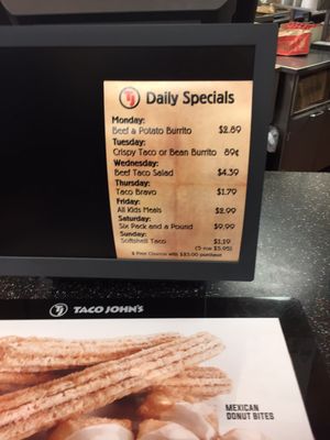 Menu photo 2 Taco John's North Sioux City, SD Menu photo 2 Taco John's North Sioux City, SD
