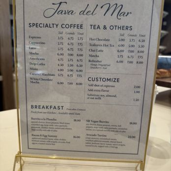 Java del Mar - Menu - 8/2025 - Breakfast & Brunch Near Me - Santa Barbara, California Java del Mar - Menu - 8/2025 - Breakfast & Brunch Near Me - Santa Barbara, California