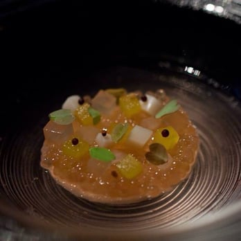 Alinea - Apple, roe, mustard - New American Near Me - Chicago, Illinois Alinea - Apple, roe, mustard - New American Near Me - Chicago, Illinois