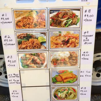 My Thai To Go - Regular schedule at Glacier Outdoor Center from 5-9. Stopped in had Pad Thai w chicken. Wow. Best I've had in Flathead. Menu as shown. - Food Trucks Near Me My Thai To Go - Regular schedule at Glacier Outdoor Center from 5-9. Stopped in had Pad Thai w chicken. Wow. Best I've had in Flathead. Menu as shown. - Food Trucks Near Me