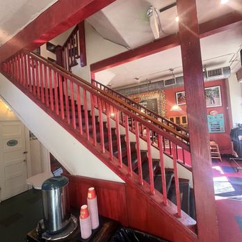 Jones Coffee Roasters - Stairs to upstairs area - Coffee Roasteries Near Me - South Pasadena, California Jones Coffee Roasters - Stairs to upstairs area - Coffee Roasteries Near Me - South Pasadena, California