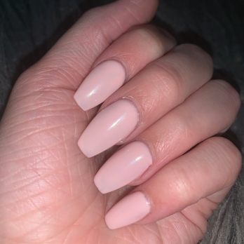 Dazzling Nails - No chip on acrylic coffin - Nail Salons Near Me - St. Charles, Illinois