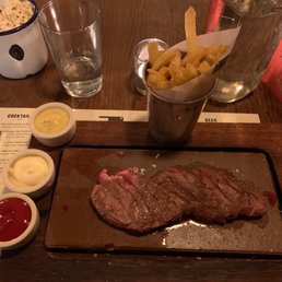 Flat iron steak and beef dripping fries with béarnaise Flat iron steak and beef dripping fries with béarnaise