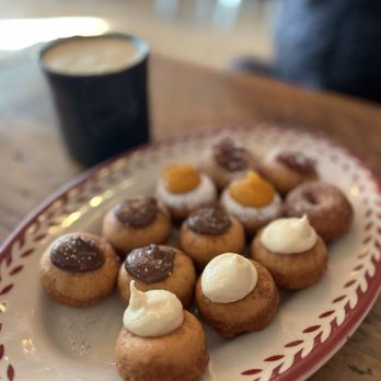 Pip's Original Doughnuts & Chai - 02-01-2026 seasonal flavors: banana cream and passion fruit curd - Coffee & Tea Near Me - Portland, Oregon Pip's Original Doughnuts & Chai - 02-01-2026 seasonal flavors: banana cream and passion fruit curd - Coffee & Tea Near Me - Portland, Oregon