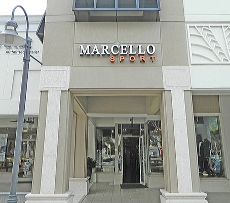 Marcello Sport Boca - Mizner Park - Compelling, focused assortment of men's apparel targeted to the lifestyles of men.
Brands we carry:
Marcello
Robert Graham
Torino
Maxman - Baroni
Barocci Italy


Read Less
