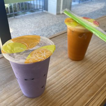 Bobalicious - Regular Sized Taro Cream Boba - Crushed Regular Sized Thai Tea - Iced - Coffee & Tea Near Me - San Antonio, Texas Bobalicious - Regular Sized Taro Cream Boba - Crushed Regular Sized Thai Tea - Iced - Coffee & Tea Near Me - San Antonio, Texas