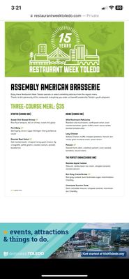 Menu photo 2 Assembly Downtown Kitchen & Bar Toledo, OH Menu photo 2 Assembly Downtown Kitchen & Bar Toledo, OH