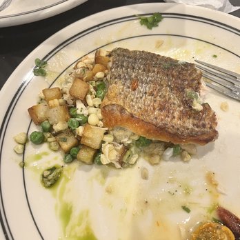 Watershed - STRIPED BASS - sorry I was halfway through eating lol. AMAZING!!!!!!! - Seafood Near Me - Baltimore, Maryland