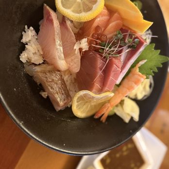 Kyoto - The stunning Chirashi Salad AFTER I ate my fill! - Japanese Near Me - Lakewood, Washington Kyoto - The stunning Chirashi Salad AFTER I ate my fill! - Japanese Near Me - Lakewood, Washington