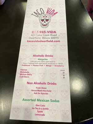 Menu photo 5 Taco Vida Deerfield, IL