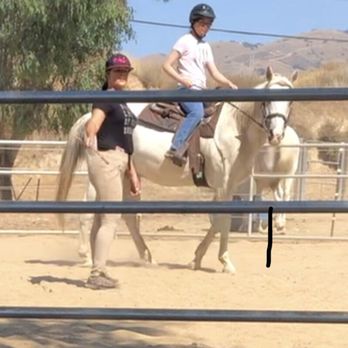 Hillcrest Ranch - Frances learning to ride with her teacher Fallon - Horseback Riding Near Me - Granada Hills, California Hillcrest Ranch - Frances learning to ride with her teacher Fallon - Horseback Riding Near Me - Granada Hills, California