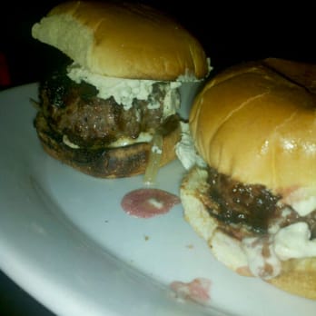 Flame Steakhouse - The Red Room Gorgonzola burgers - Steakhouses Near Me - Springfield, Missouri