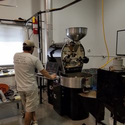 Colorado River Coffee Roasters - Doing what he does best