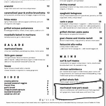 GRATA Italian Eatery - For the PM telling me they don't offer fries with steak.  Here it is right on the website. - Italian Near Me - Windsor, California