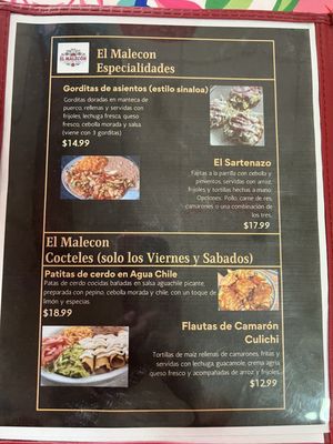 Menu photo 3 Tacos El Malecon Albuquerque, NM