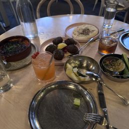Falafel, Cucumber & Spicy Sunflower Seed Dip, Market Melons, Flatbread, Beef Kafta, and the cheese!! Falafel, Cucumber & Spicy Sunflower Seed Dip, Market Melons, Flatbread, Beef Kafta, and the cheese!!