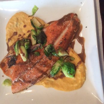 Three Peaks Restaurant and Catering - Roasted rainbow trout with butternut squash - New American Near Me - Driggs, Idaho