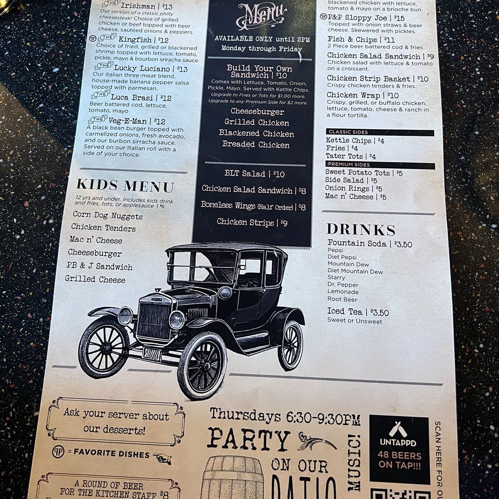 Patties & Pints - Menu - Bars Near Me - Ironton, Ohio
