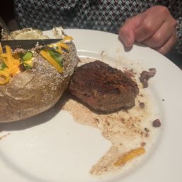 Tiny steak! This is part of surf and turf. The surf was on another dish. Tiny steak! This is part of surf and turf. The surf was on another dish.