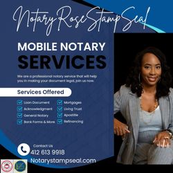 Notary Rose Stamp & Seal