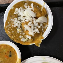 Red onion sambar vada soaked Red onion sambar vada soaked