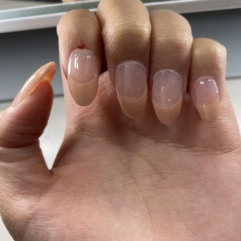 Berkeley Pinkies - you can see my pinky is crooked and a cut on my finger mail and now thick they are - Nail Salons Near Me - Berkeley, California