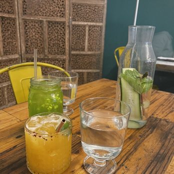 Ginger and Lemongrass - Pandan Lemonade with Coconut juice Spicy Chipotle Passionfruit Margarita (I think) - Vietnamese Near Me - Whitestone, New York Ginger and Lemongrass - Pandan Lemonade with Coconut juice Spicy Chipotle Passionfruit Margarita (I think) - Vietnamese Near Me - Whitestone, New York