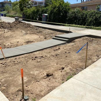 Concrete Pros - a concrete walkway being built - General Contractors Near Me - Temecula, California