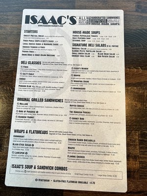 Menu photo 6 Isaac's Lemoyne, PA