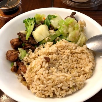 Flame Broiler - Half & Half Bowl with Chicken & Beef - Fast Food Near Me - Placentia, California Flame Broiler - Half & Half Bowl with Chicken & Beef - Fast Food Near Me - Placentia, California