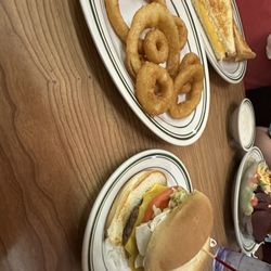 Princess Restaurant - Onion rings, classic cheeseburger, grilled cheese and chicken signature salad