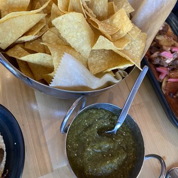 Roca - Chips and salsa Verde - Latin American Near Me - Kalamazoo, Michigan