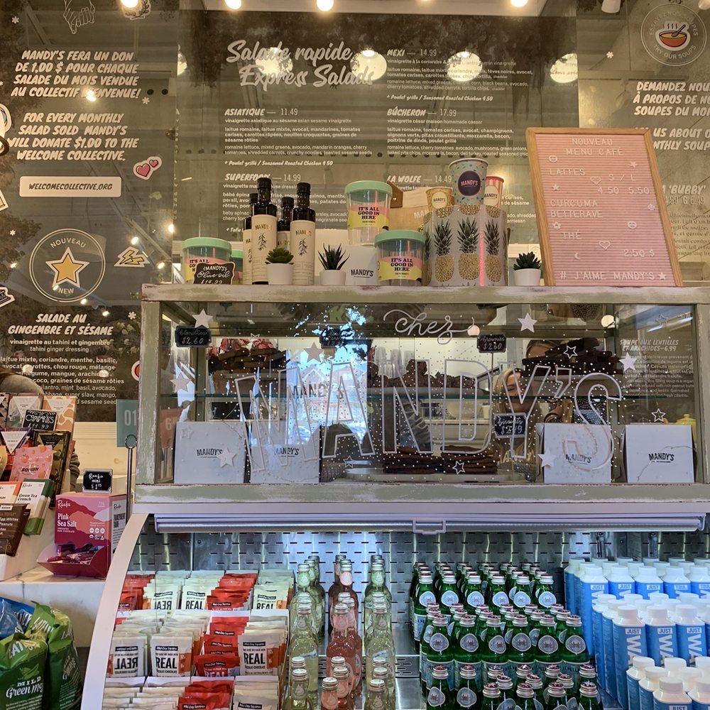 Mandy's - a display of various beverages - Salad Near Me - Dollard-des-Ormeaux, Quebec