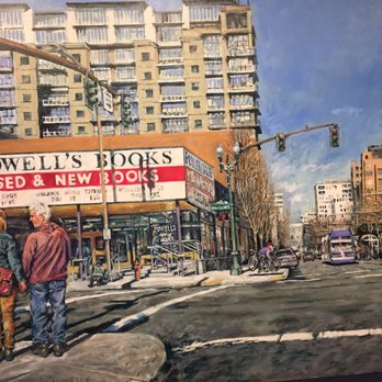 J Pepin Art Gallery - Painting of Powells bookstore which was an auto dealership in the mid-1900s - Art Galleries Near Me J Pepin Art Gallery - Painting of Powells bookstore which was an auto dealership in the mid-1900s - Art Galleries Near Me