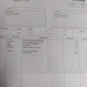 Bay Laurel Garden Center - Invoice - Nurseries & Gardening Near Me - Atascadero, California Bay Laurel Garden Center - Invoice - Nurseries & Gardening Near Me - Atascadero, California
