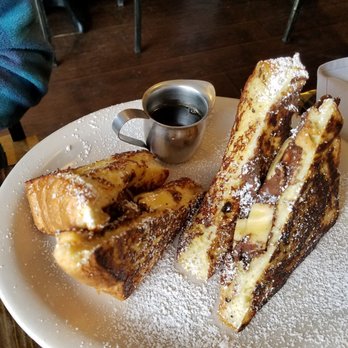 Bacon & Eggs - French toast chocolate and bananas - New American Near Me - Walla Walla, Washington