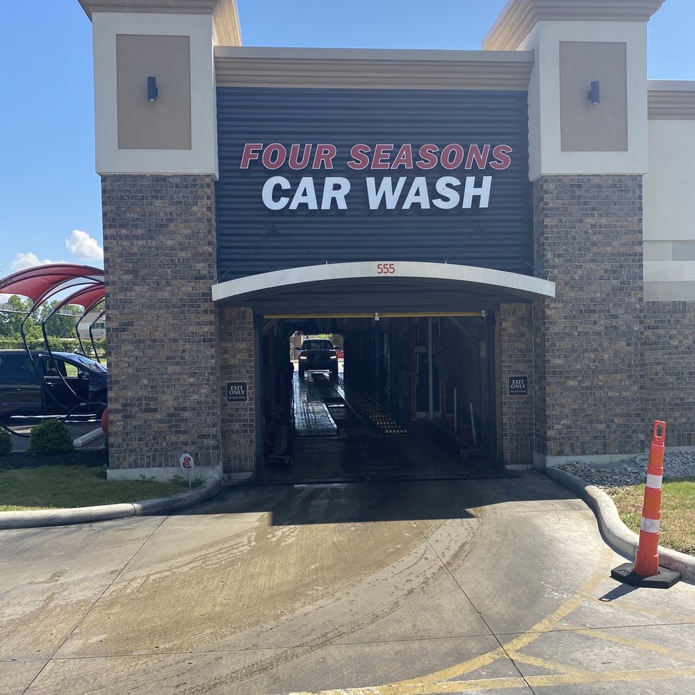 Exit from car wash Exit from car wash